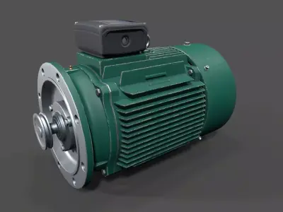 electrical machinery Low-poly 3D model