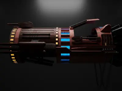 Scifi Automobile Low-poly 3D model