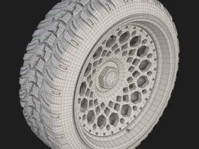Wheel TG 24 inches for SUV Free low-poly 3D model