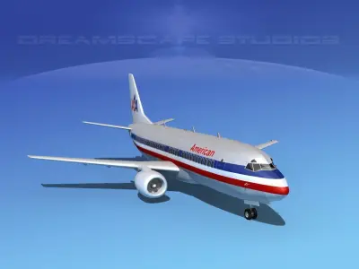 Boeing 737-300 American Airlines 3D model