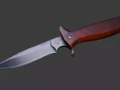 Knife 1 Low-poly 3D model