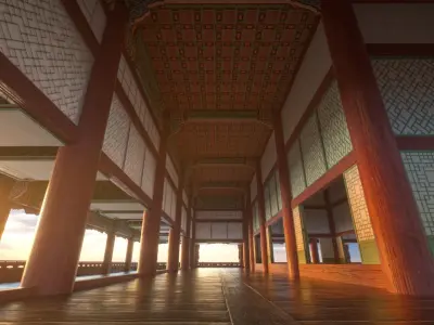 Korea Gyeongbokgung Gyeonhoeru -Joseon Palace 3D model