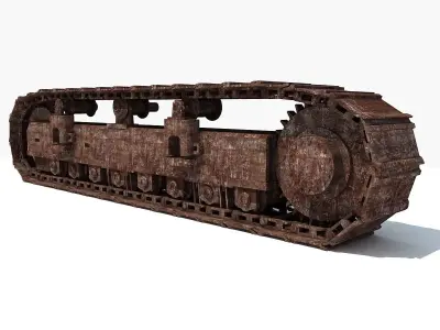 Rusted Crawler Track 3D model