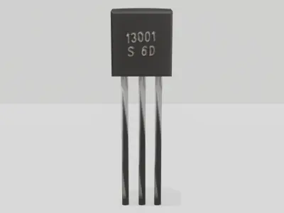 NPN PNP Transistor Free low-poly 3D model