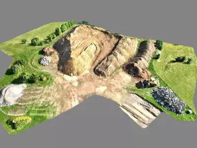 Vyskov construction site pile of soil Free 3D model