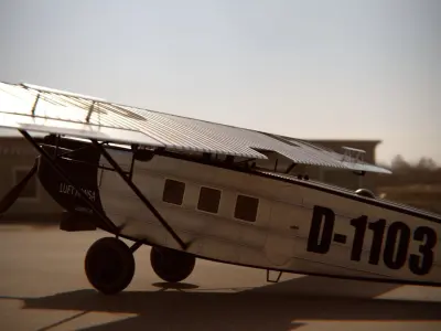 Dornier Do Bal Merkur II Low-poly 3D model