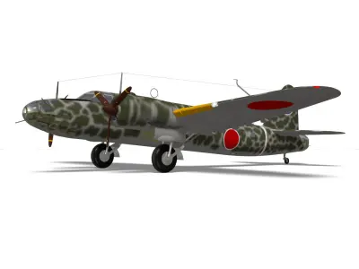 Ki49 Type 100 heavy bomber Donryu 3D model
