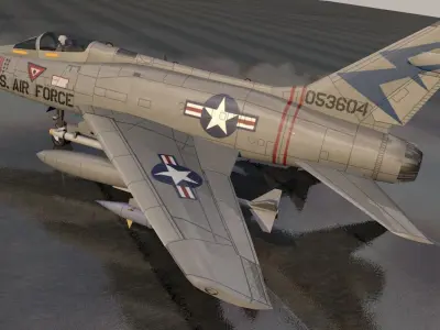 North American F-100D Super Sabre 3D model