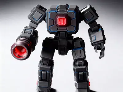 Jet Arm Robot Futuristic 3D Model  Sci Fi Printable Design 3D print model