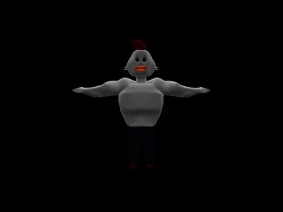 Cartoon Chicken Low-poly 3D model