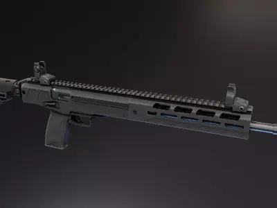 Ruger LC Carbine Low-poly 3D model
