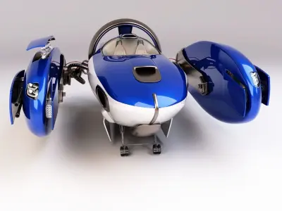 Space racer ship Free 3D model