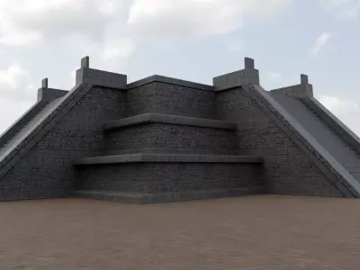 Mayan Temple Low-poly 3D model