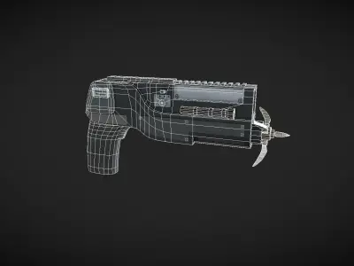 Grappling Gun Free low-poly 3D model