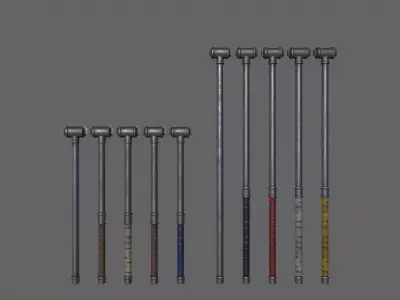 PBR Pipe Weapon V2 Low-poly 3D model