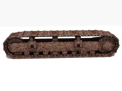 Rusted Crawler Track 3D model