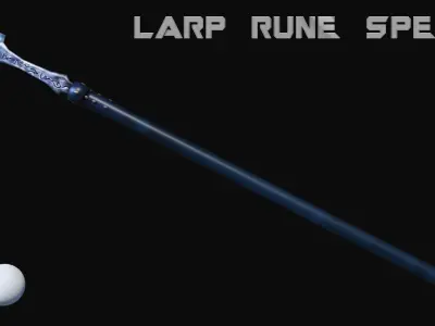LARP Rune Spear Low-poly 3D model