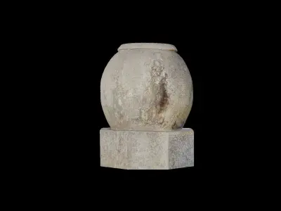 Korean Traditional Jar Statue  3D model