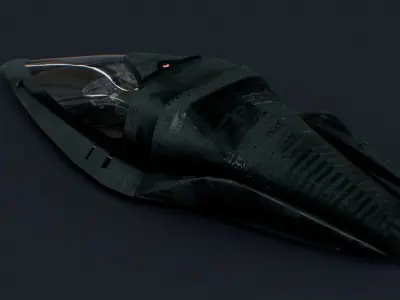 Sci Fi Flying Vehicle 3D model