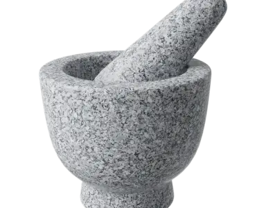  Stone Mortar &amp; Pestle Model, Light Grey 