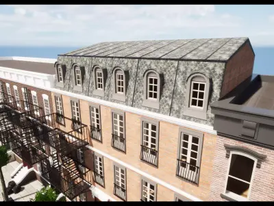 Modular New York Apartments with modular Interiors Low-poly 3D model