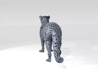 Leopard Voronoi 3D model