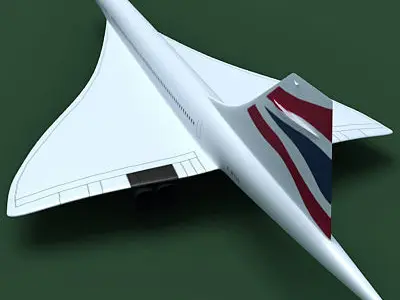 Concorde Aircraft with Textures 3D model