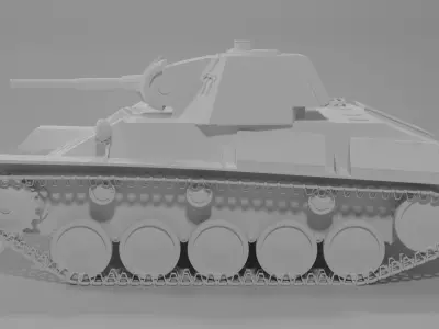 Soviet light tank T-70 3D model