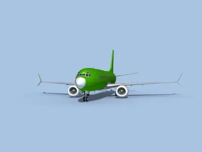 Boeing 737-800 Max Bare Metal 3D model