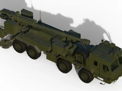 Malva 2s43 Self-propelled howitzer 3D model