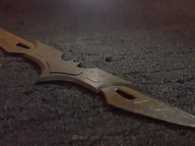 Batman blade Low-poly 3D model