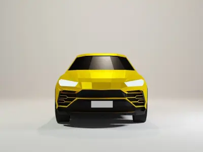 Low Poly Sports SUV Low-poly 3D model