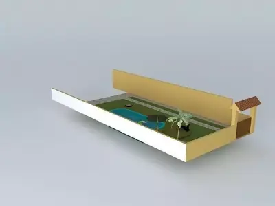grasielaorkut house with garden Free 3D model