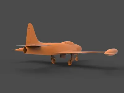 Lockheed T-33 3D print model