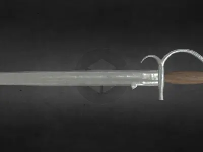 Genoese naval boarding sword Free low-poly 3D model
