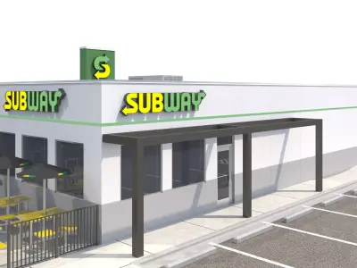 Retail-023 Subway With Site 3D model