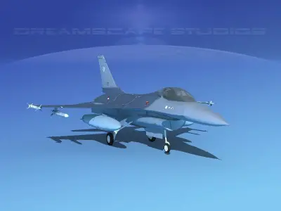 Gen Dyn F-16A Falcon Netherlands 3D model