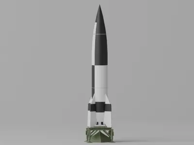 WW2 V2 Rocket Missile 3D model