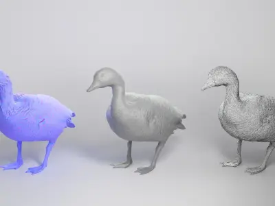 Goose 19 Low-poly 3D model