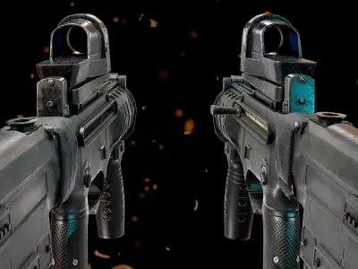 TavorX95 sniper rifle in call of duty blackout Low-poly 3D model