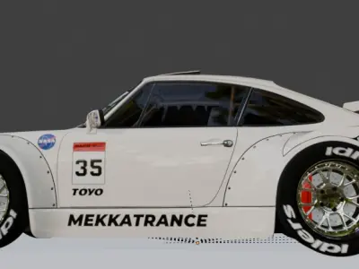 Modern Home with a Porsche tooning japanese style Free 3D model