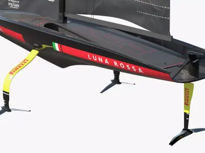 Prada Cup AC75 Sailboat Luna Rossa 3D model