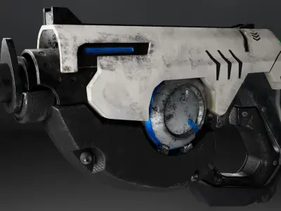 Overwatch Tracer Pistol Low-poly 3D model