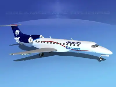 Embraer ERJ-145 Aero Mexico Connect 3D model