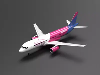 Airbus A320 WizzAir Livery 3D model