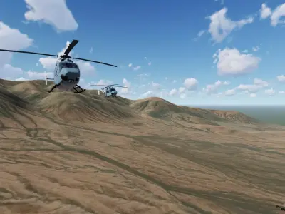 Mountain Valley Near Caleta Lobos Chile 3D model