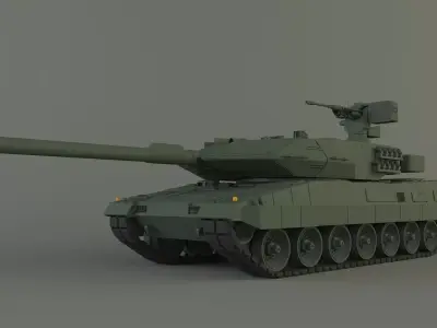 Leopard 2A6 military tank 3D model