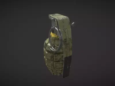 Grenade 3D Model Tactical Military Game Asset 3D model