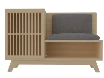 Shoes Cabinet Japanese  3D model