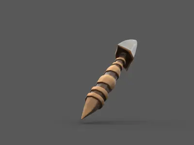 Low-Poly Stylized Spear - Game Ready Asset Free low-poly 3D model
